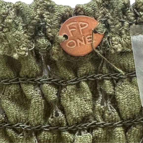 NWT Free People Women’s Adella Lace Ruffled Cami Top Olive Green Size Medium - Picture 7 of 16